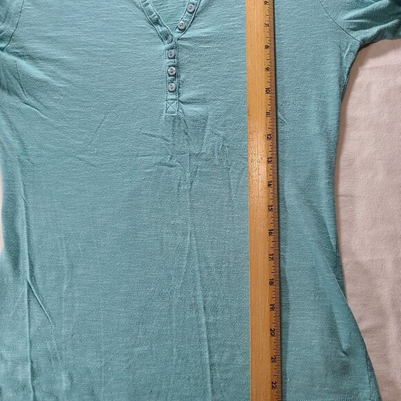 rue21 Teal Slim Fit Long Sleeve T-Shirt Size Large Lightweight Cotton Modal - Picture 4 of 6